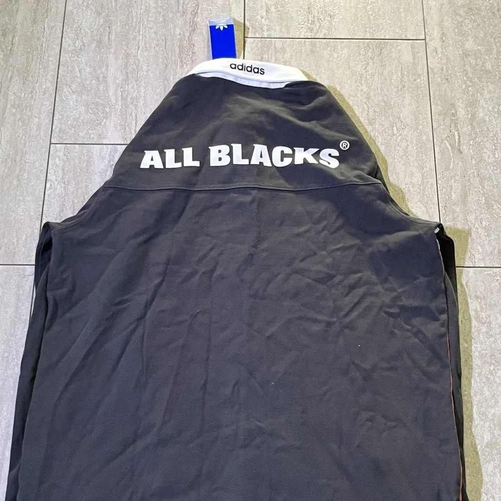New Zealand All Blacks Shirt Mens Medium Multi Color Rugby Polo Adidas Originals